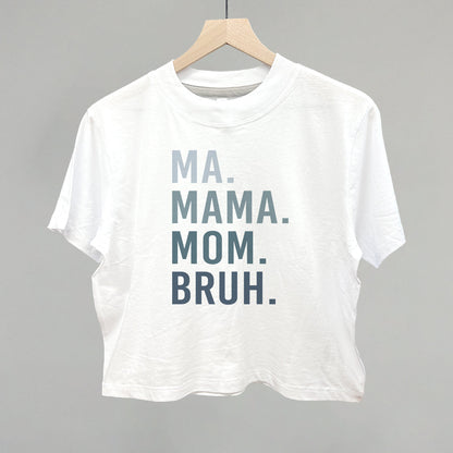 Ma Mama Mom Bruh graphic boxy tee in White