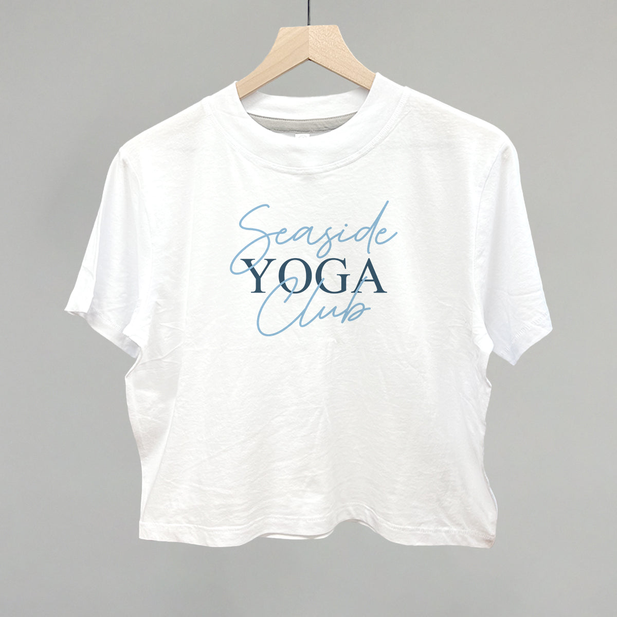 Seaside Yoga Club Funny Boxy T-Shirt in White – Ivy + Cloth