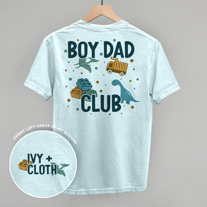 Boy Dad Club Doodles (Back Print) Funny Comfort Colors T-Shirt in Chambray – Ivy + Cloth