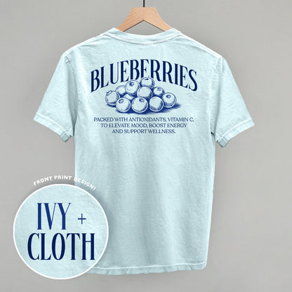 Blueberry Wellness (Back Print) Funny Comfort Colors T-Shirt in Chambray – Ivy + Cloth