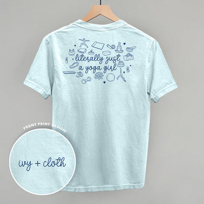 Literally Just A Yoga Girl (Back Print) Funny Comfort Colors T-Shirt in Chambray – Ivy + Cloth