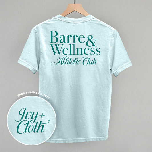 Barre & Wellness Athletic Club graphic top in Chambray