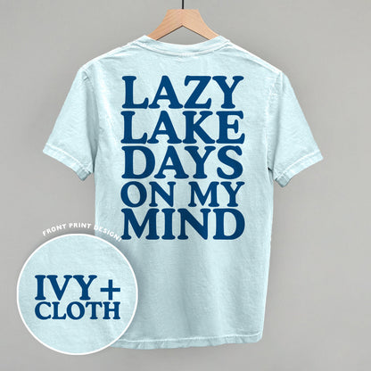 Lazy Lake Days (Back Print) Funny Comfort Colors T-Shirt in Chambray – Ivy + Cloth