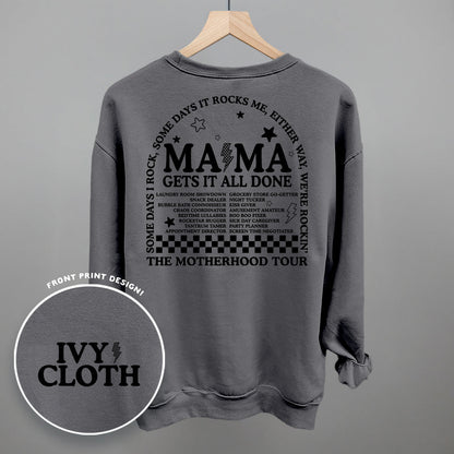 The Motherhood Tour (Back Print) Funny Sweatshirt in Charcoal – Ivy + Cloth