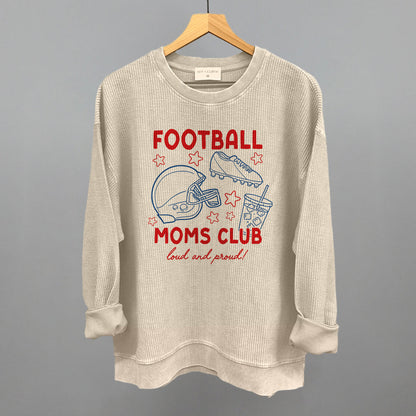 Football Moms Club Doodle Funny Oversized Corded Crewneck Sweatshirt in Moonbeam – Ivy + Cloth