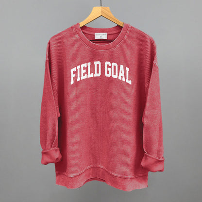 Field Goal Arch Funny Oversized Corded Crewneck Sweatshirt in Red – Ivy + Cloth