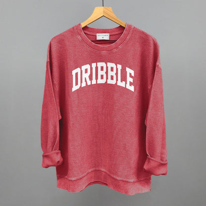 Dribble Arch Funny Oversized Corded Crewneck Sweatshirt in Red – Ivy + Cloth