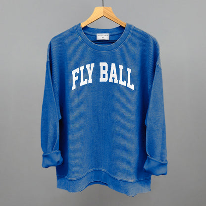 Fly Ball Arch Funny Oversized Corded Crewneck Sweatshirt in Royal – Ivy + Cloth