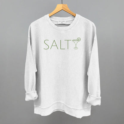 Salty Margarita Doodle Funny Oversized Corded Crewneck Sweatshirt in White – Ivy + Cloth