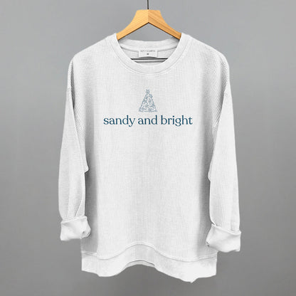 Sandy And Bright Seashell Tree Funny Oversized Corded Crewneck Sweatshirt in White – Ivy + Cloth