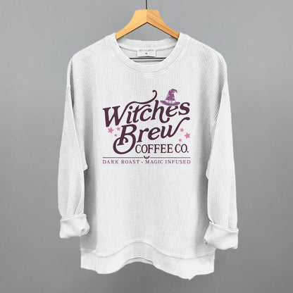 Witches Brew Coffee Co Funny Oversized Corded Crewneck Sweatshirt in White – Ivy + Cloth