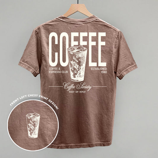 Coffee Society (Back Print) Funny Comfort Colors T-Shirt in Espresso – Ivy + Cloth