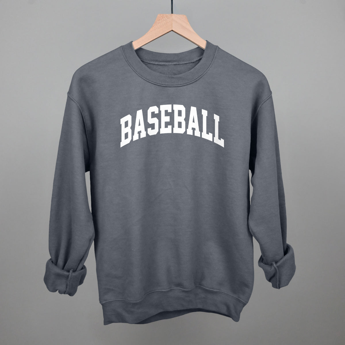 Baseball Arch (White) Funny Sweatshirt in Charcoal – Ivy + Cloth