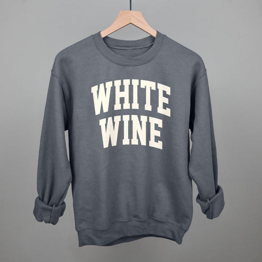 White Wine Arch Funny Sweatshirt in Charcoal – Ivy + Cloth