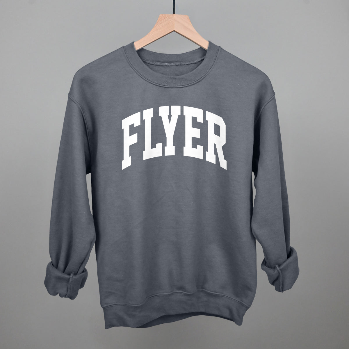 Flyer Arch Funny Sweatshirt in Charcoal – Ivy + Cloth