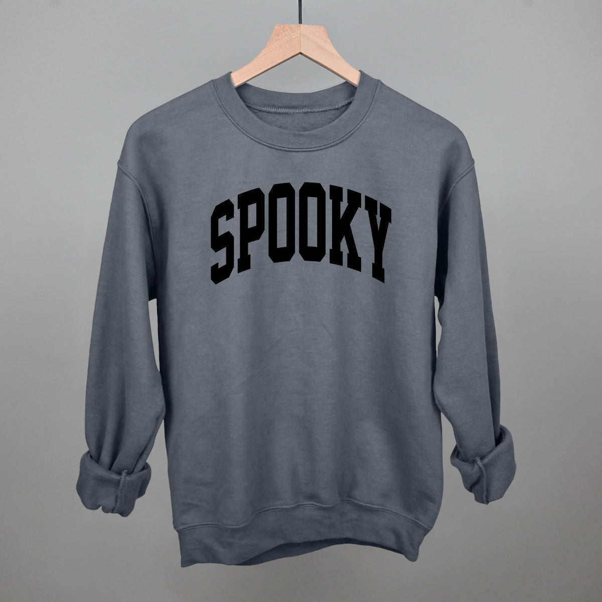 Spooky Halloween graphic crewneck sweatshirt in Charcoal