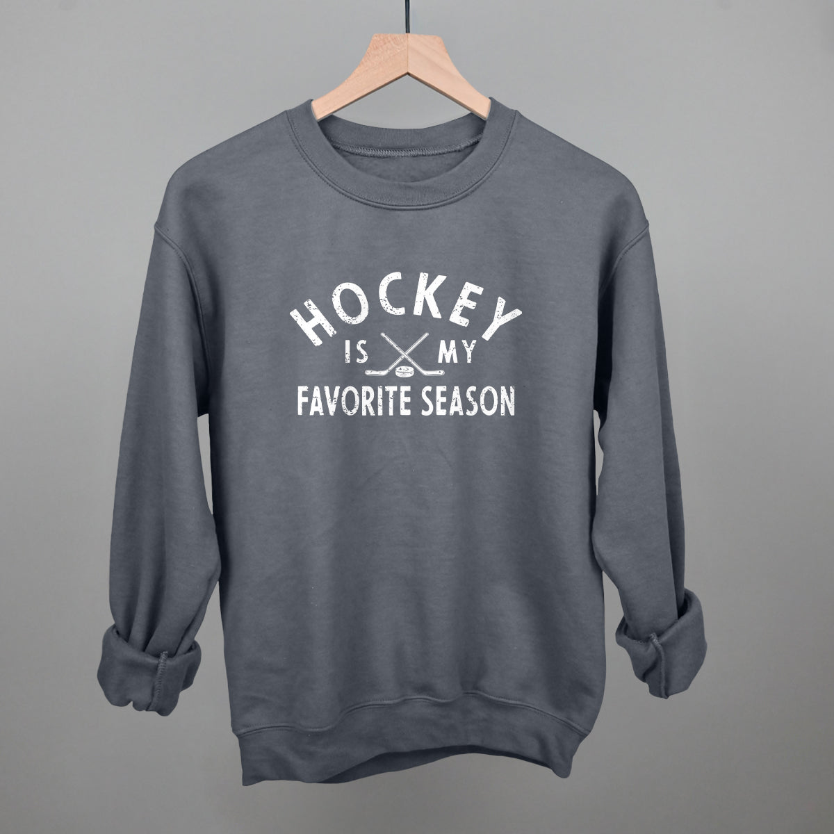 Hockey is My Favorite Season Funny Sweatshirt in Charcoal – Ivy + Cloth