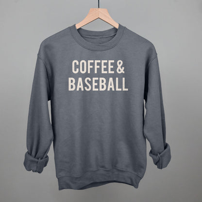Coffee & Baseball Funny Sweatshirt in Charcoal – Ivy + Cloth