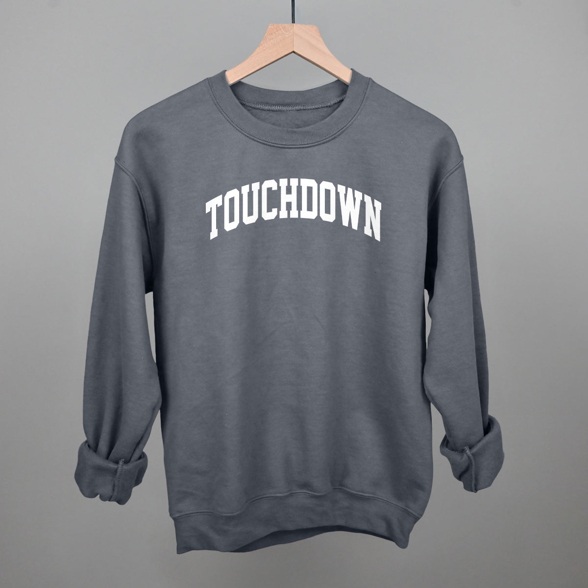 Touchdown Arch Funny Sweatshirt in Charcoal – Ivy + Cloth
