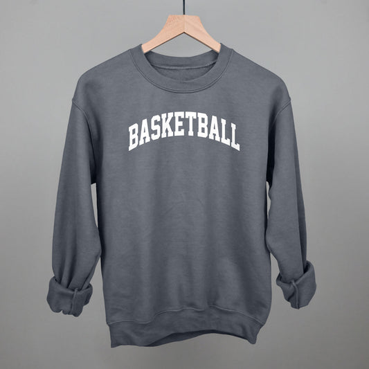 Basketball Arch (White) Funny Sweatshirt in Charcoal – Ivy + Cloth
