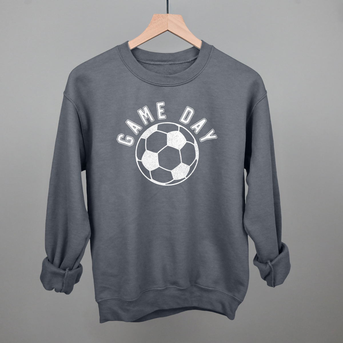 Game Day Soccer Ball Funny Sweatshirt in Charcoal – Ivy + Cloth