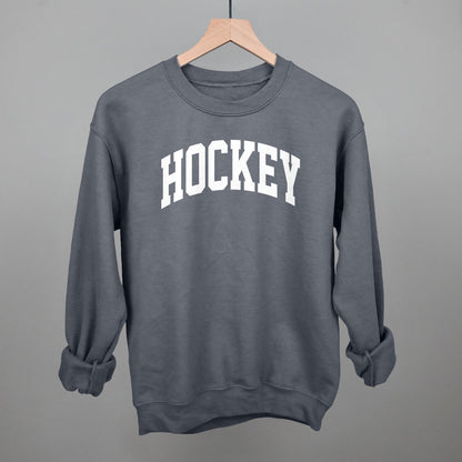 Hockey Arch (White) Funny Sweatshirt in Charcoal – Ivy + Cloth