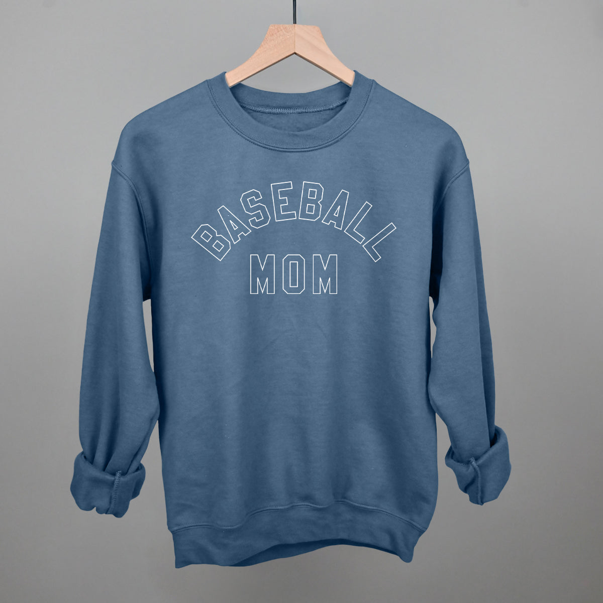 Baseball Mom (Collegiate) Funny Sweatshirt in Indigo Blue – Ivy + Cloth