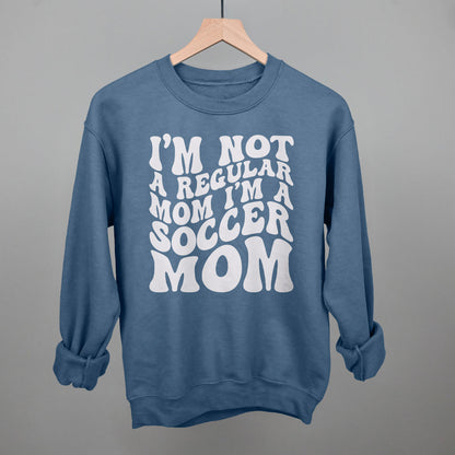 Not a Regular Mom Soccer Funny Sweatshirt in Indigo Blue – Ivy + Cloth