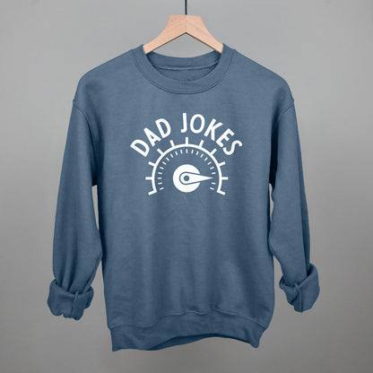 Dad Jokes Meter Funny Sweatshirt in Indigo Blue – Ivy + Cloth