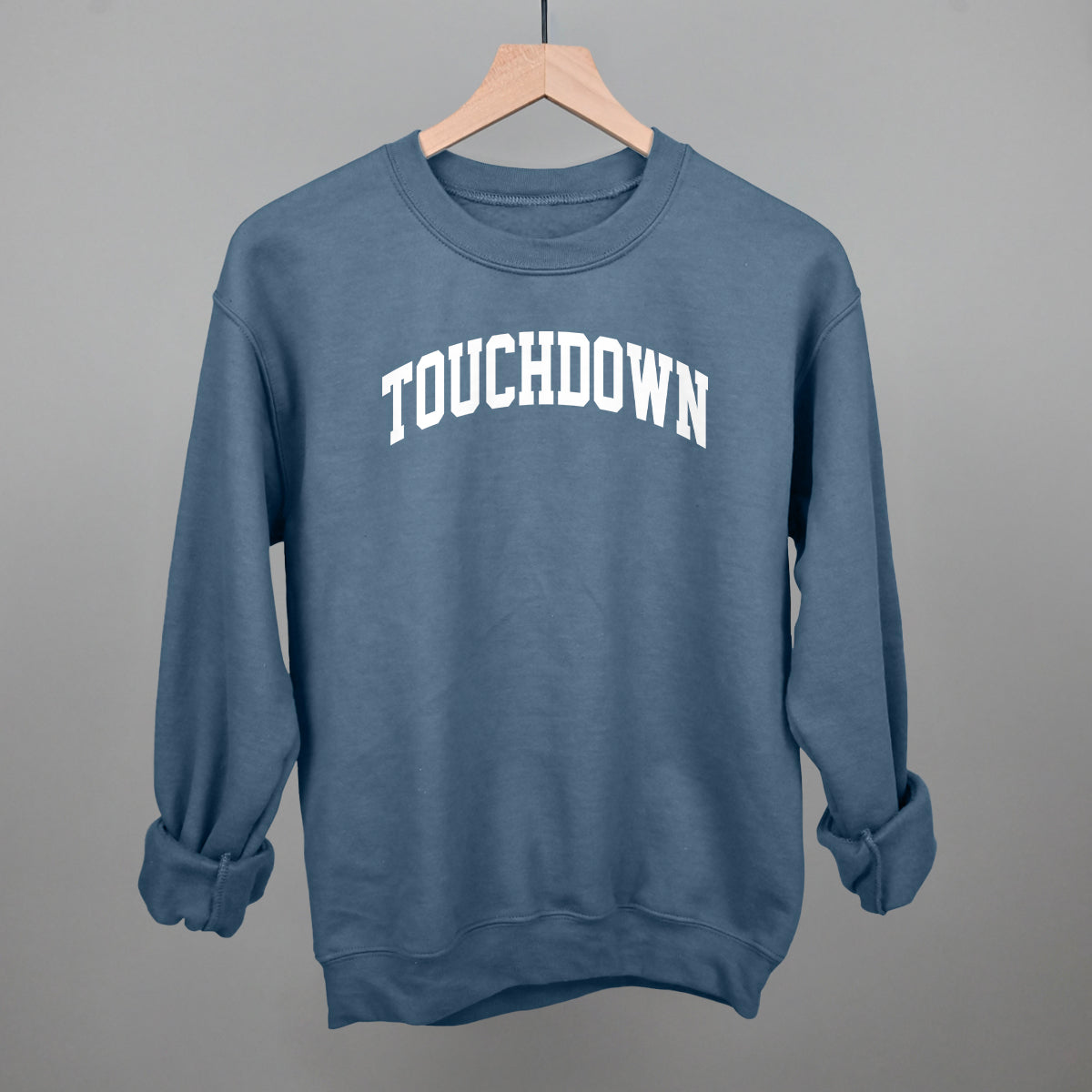 Touchdown Arch Funny Sweatshirt in Indigo Blue – Ivy + Cloth