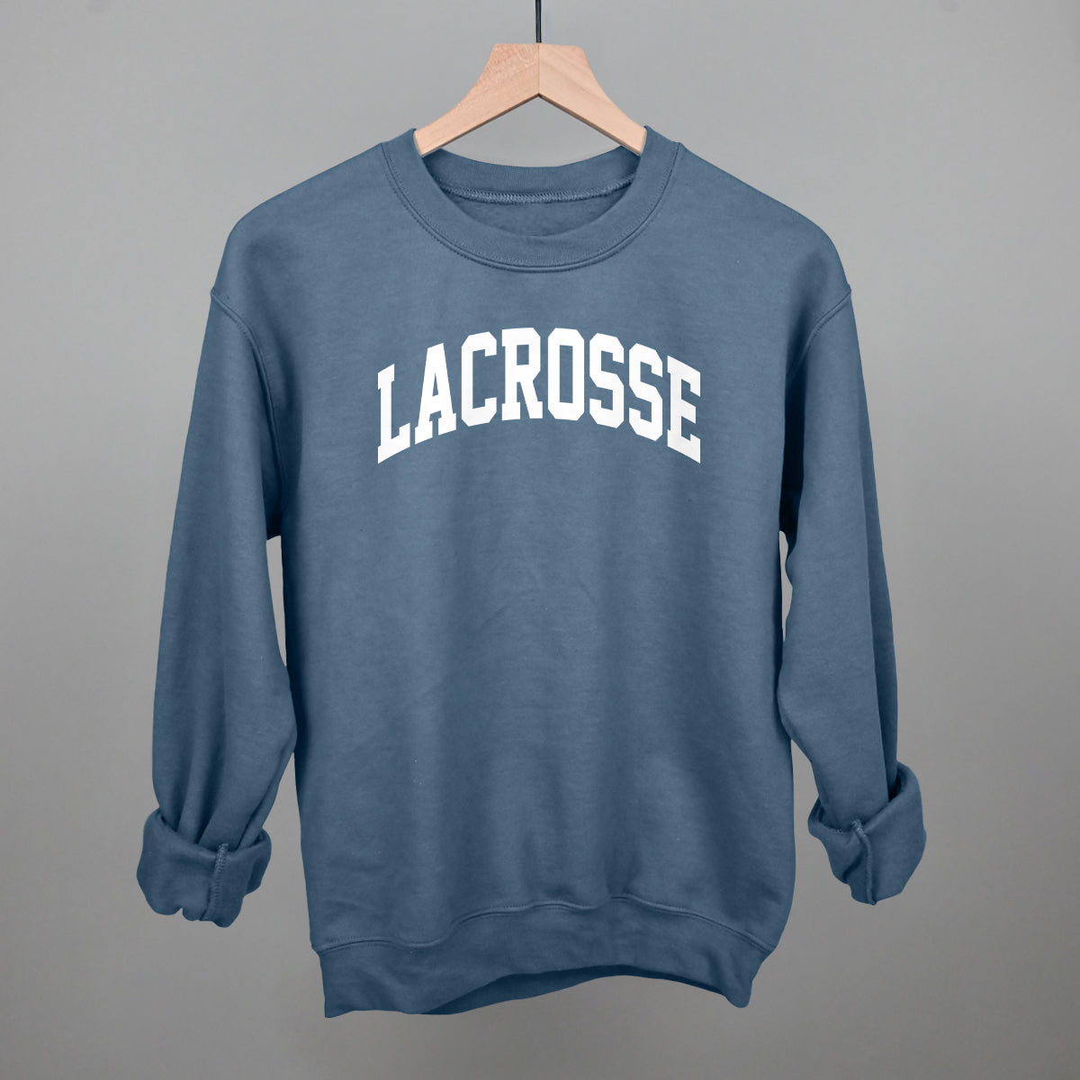 Lacrosse Arch (White) Funny Sweatshirt in Indigo Blue – Ivy + Cloth