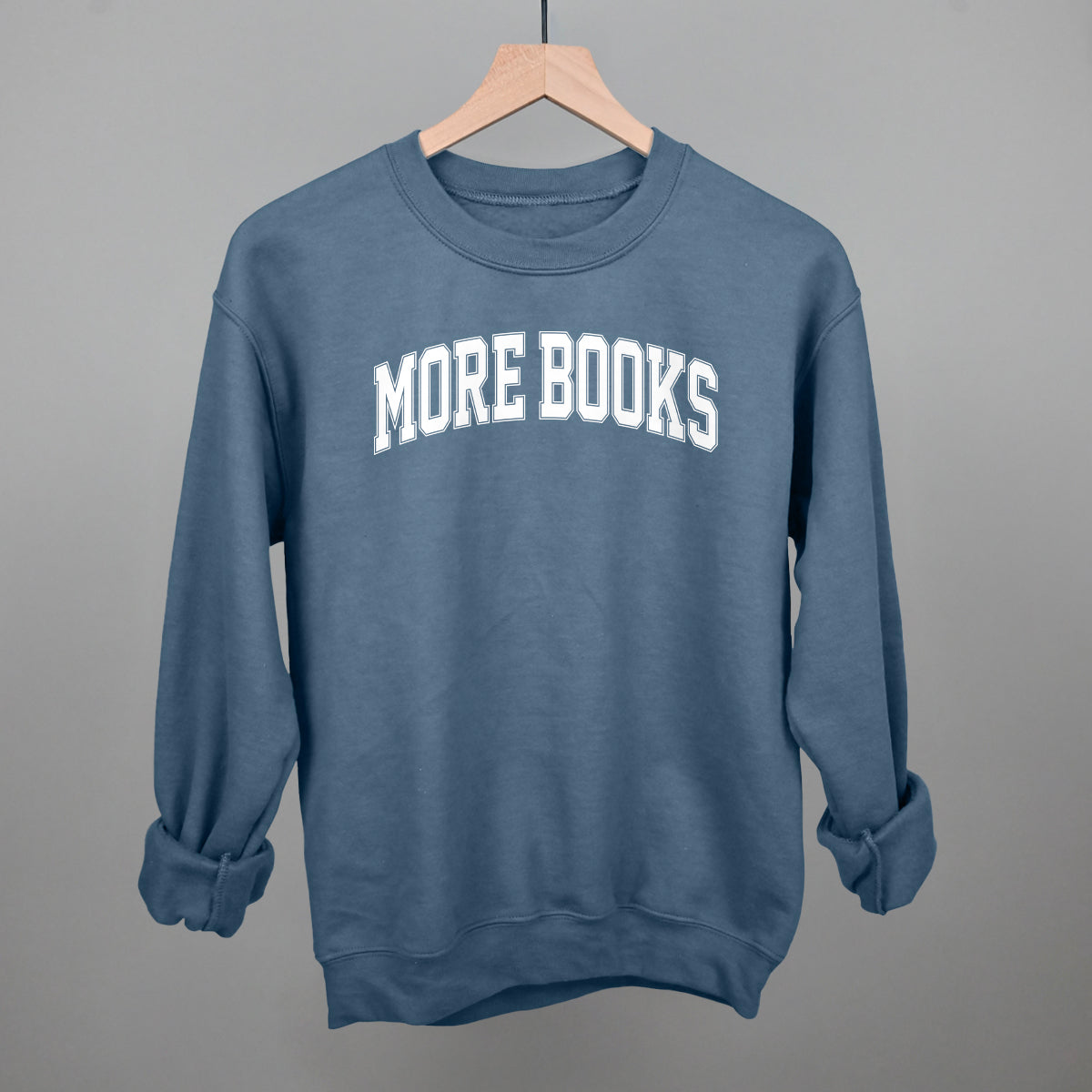 More Books Arch Funny Sweatshirt in Indigo Blue – Ivy + Cloth