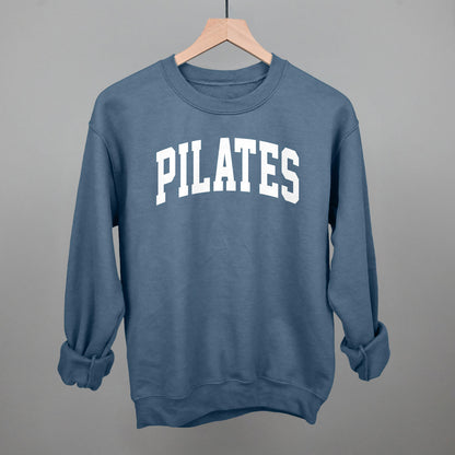 Pilates Arch (White) Funny Sweatshirt in Indigo Blue – Ivy + Cloth