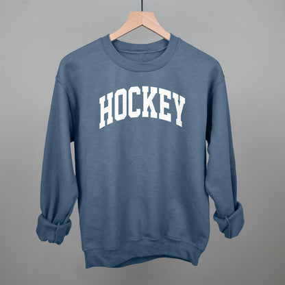 Hockey Arch (White) Funny Sweatshirt in Indigo Blue – Ivy + Cloth