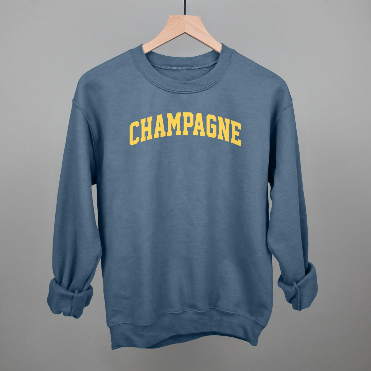 Champagne Arch Funny Sweatshirt in Indigo Blue – Ivy + Cloth
