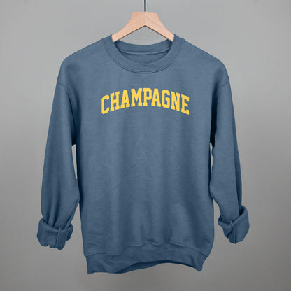 Champagne Arch Funny Sweatshirt in Indigo Blue – Ivy + Cloth