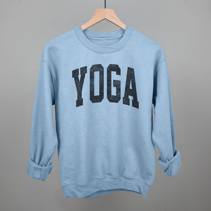 Yoga Arch Funny Sweatshirt in Light Blue – Ivy + Cloth