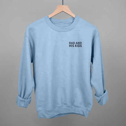 Dad And His Kids graphic crewneck sweatshirt in Light Blue