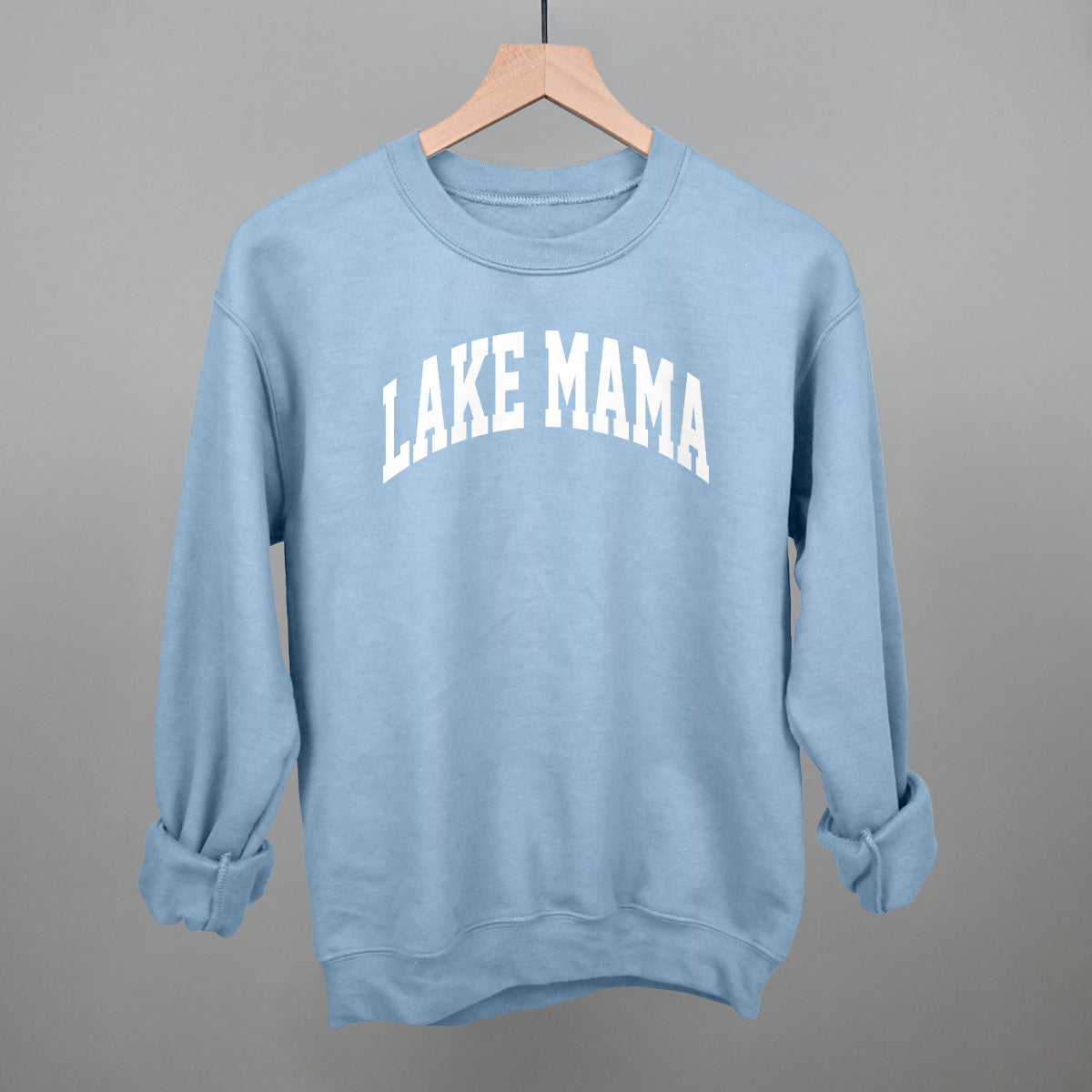 Lake Mama graphic crewneck sweatshirt in Light Blue