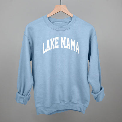 Lake Mama graphic crewneck sweatshirt in Light Blue
