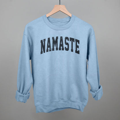 Namaste Yoga graphic crewneck sweatshirt in Light Blue
