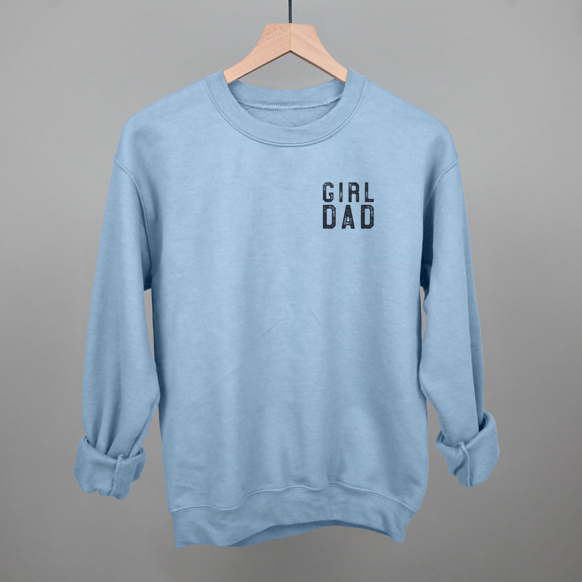 Girl Dad graphic crewneck sweatshirt in Light Blue
