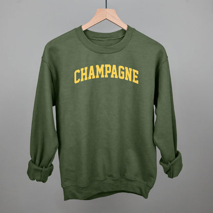 Champagne Arch Funny Sweatshirt in Military Green – Ivy + Cloth