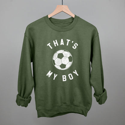 That's My Boy Soccer Funny Sweatshirt in Military Green – Ivy + Cloth