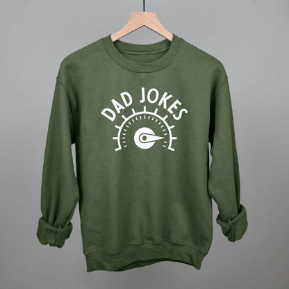 Dad Jokes Meter Funny Sweatshirt in Military Green – Ivy + Cloth