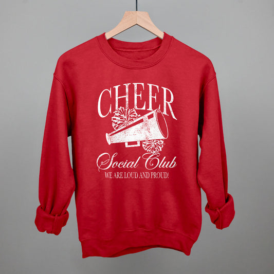 Cheer Social Club (White) Funny Sweatshirt in Red – Ivy + Cloth