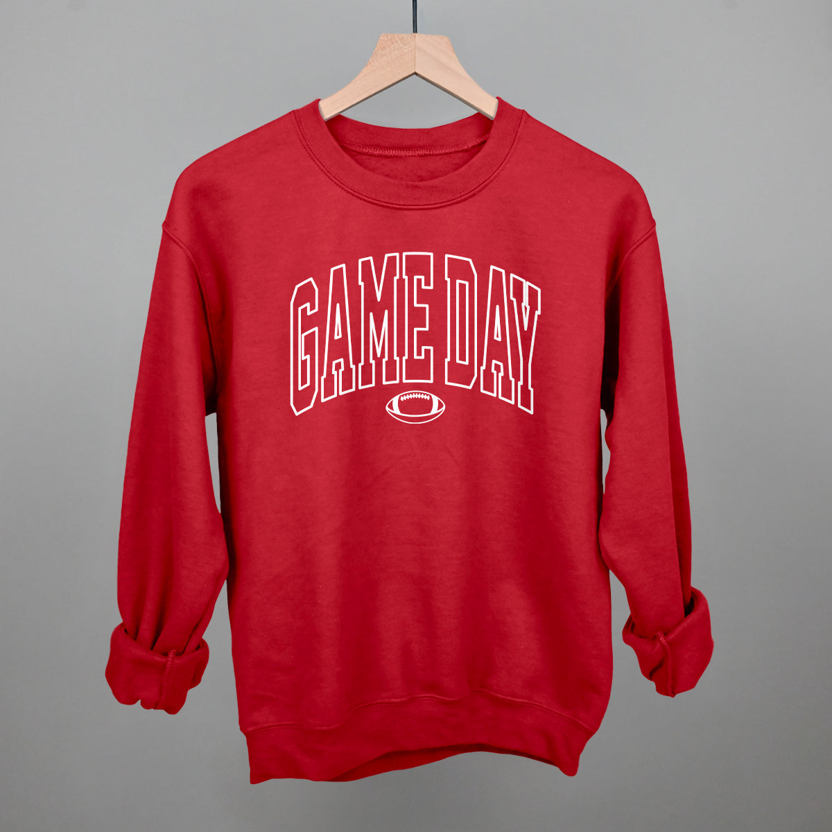 Game Day Outlined Arch Funny Sweatshirt in Red – Ivy + Cloth