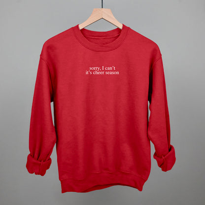 Sorry It's Cheer Season Funny Sweatshirt in Red – Ivy + Cloth