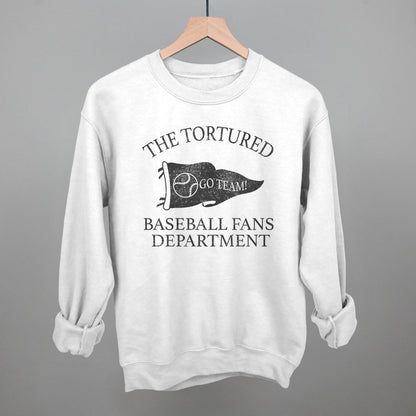 The Tortured Baseball Fans Department Funny Sweatshirt in White – Ivy + Cloth