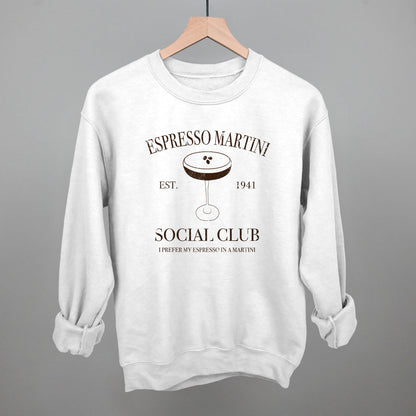Espresso Martini Social Club Funny Sweatshirt in White – Ivy + Cloth